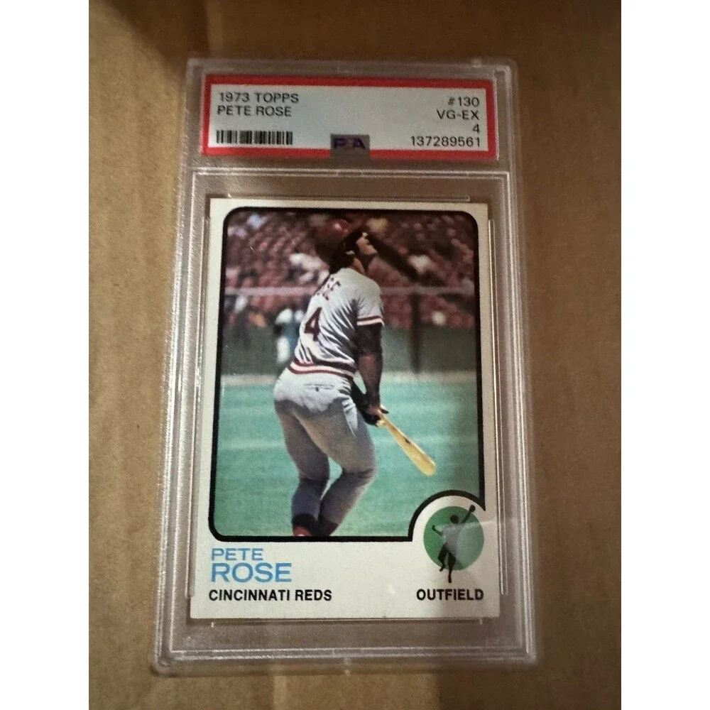 Vintage Baseball 1973 Topps - Pete Rose #130 PSA Graded  4 VG-EX